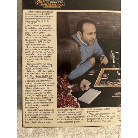 Sports Yesteryear The Number One Sports Trivia Game In America 1977 - NEW SEALED - Picture 5 of 9